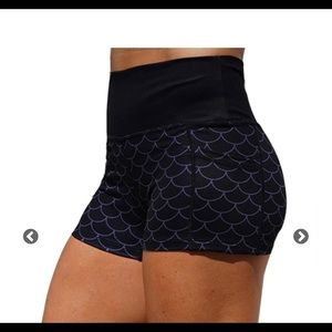 Dragon scale workout shorts